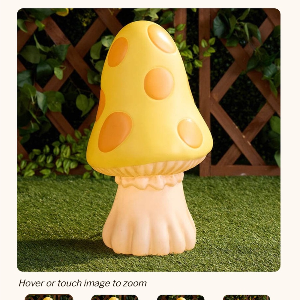 Cracker Barrel Yellow Mushroom Decor